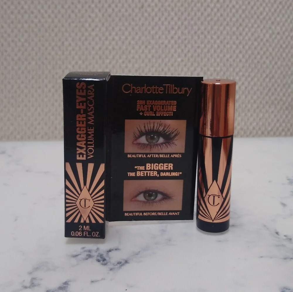 Charlotte Tilbury Exagger-Eyes Volume Mascara Mini Size .06 oz